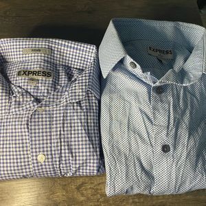 2 express long sleeve button ups